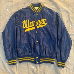 Vintage 1960s Warren High School Satin Varsity Jacket